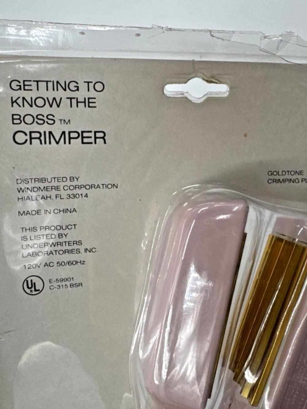 Vintage Windmere THE BOSS Hair Crimper Pink Styling Iron Retro CMC-1R/332 NEW - Picture 5 of 9